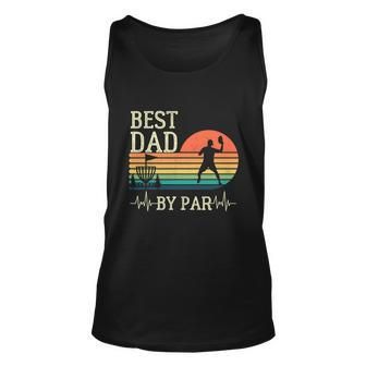 Mens Best Dad By Par Vintage Disc Golf Funny Fathers Day Unisex Tank Top - Monsterry AU