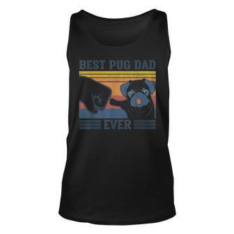 Mens Best Pug Dad Ever Funny Pug Dog Lover Dad Fathers Day Men Women Tank Top Graphic Print Unisex - Thegiftio UK