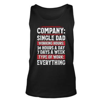Mens Company Single Dad Funny Single Dad Vintage Fathers Day Men Women Tank Top Graphic Print Unisex - Thegiftio UK