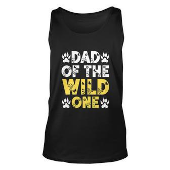Mens Dad Of The Wild One Toddler 1St Birthday Leopard Dad Boy Unisex Tank Top - Monsterry