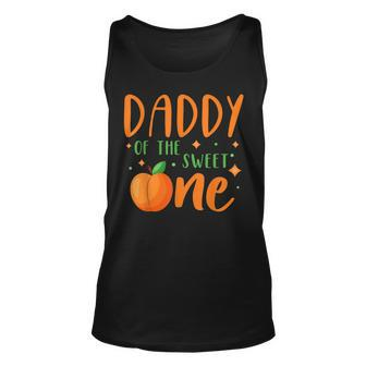 Mens Daddy Of The Sweet One Sweet Peach Summer 1St Birthday Party Unisex Tank Top - Thegiftio UK