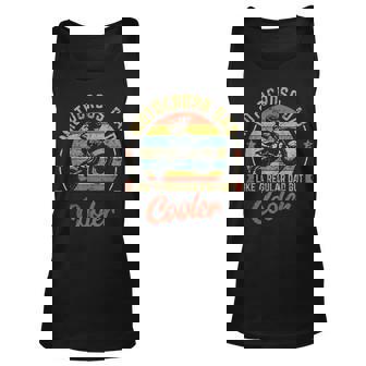 Mens Dirt Bike Dad Like A Regular Dad But Cooler Motocross Dad Men Women Tank Top Graphic Print Unisex - Thegiftio UK