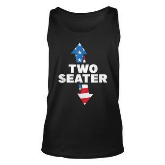 Mens Funny 4Th Of July Adult Humor Two Seater Unisex Tank Top - Seseable