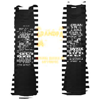 Mens Grandpa And Tow Truck Driver Nothing Scares Me Halloween Men Women Tank Top Graphic Print Unisex - Thegiftio