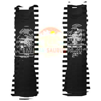 Mens Opasaurus T Rex Dinosaur Opa Saurus Fathers Day Gift Men Women Tank Top Graphic Print Unisex - Thegiftio UK