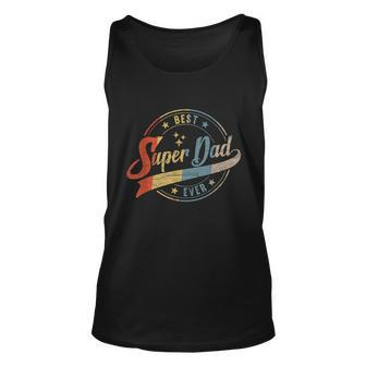 Mens Retro Best Dad Super Dad Ever Father Daddy Fathers Day Gift Graphic Design Printed Casual Daily Basic Unisex Tank Top - Thegiftio UK