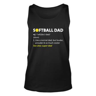 Mens Softball Dad Shirt Fathers Day Gift From Wife Son Daughter Unisex Tank Top - Thegiftio UK
