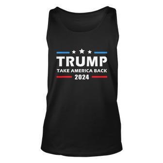 Mens Trump 2024 Supporter Gift Take America Back Election Patriotic Second Term Unisex Tank Top - Monsterry