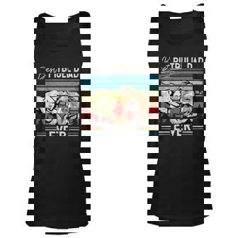 Mens Vintage Best Pitbull Dad Dog Lover Gift For Fathers Day Men Women Tank Top Graphic Print Unisex - Thegiftio