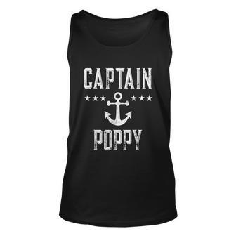 Mens Vintage Captain Poppy Personalized Family Cruise Boating Unisex Tank Top - Monsterry UK
