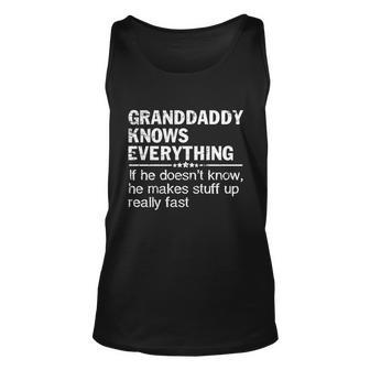 Mens Vintage Grandaddy Know Everything Gift Fathers Day Gift Graphic Design Printed Casual Daily Basic Unisex Tank Top - Thegiftio UK
