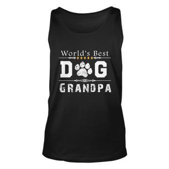 Mens Worlds Best Dog Grandpa Unisex Tank Top - Monsterry