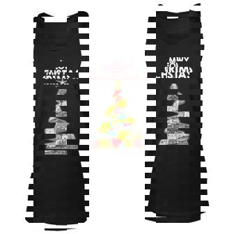 Meowy Christmas Tree For Cat Lovers Graphic Design Printed Casual Daily Basic Unisex Tank Top - Thegiftio