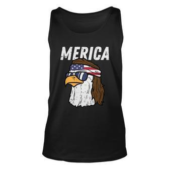 Merica Bald Eagle Mullet Sunglasses Fourth July 4Th Patriot Cool Gift V2 Unisex Tank Top - Monsterry