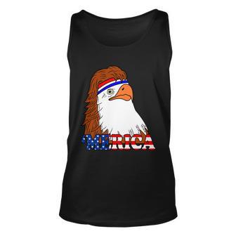 Merica Bald Eagle Retro Usa Flag Tshirt Unisex Tank Top - Monsterry DE