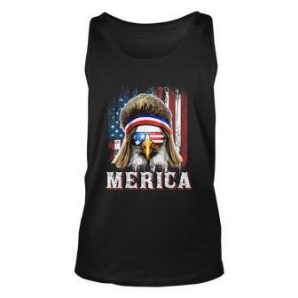 Merica Eagle Mullet 4Th Of July American Flag Stars Stripes Unisex Tank Top - Monsterry