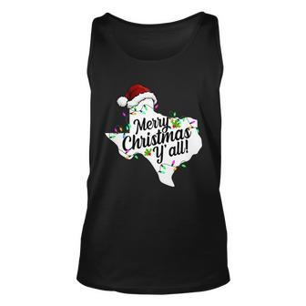 Merry Christmas Yall Texas State Unisex Tank Top - Monsterry CA