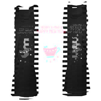 Merry Xmas Happy Cat Year V2 Men Women Tank Top Graphic Print Unisex - Thegiftio