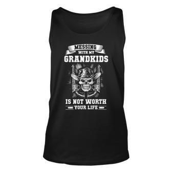 Messing With My Grandkids Unisex Tank Top - Seseable