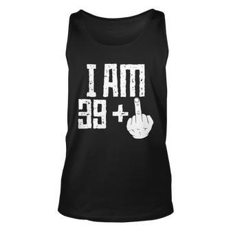 Middle Finger 40Th Birthday Funny V3 Unisex Tank Top - Monsterry CA