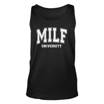 Milf University Vintage Saying Sarcastic Sexy Mom Milf Tank Top | Mazezy AU