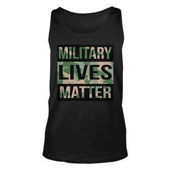 Military Lives Matter Unisex Tank Top - Monsterry AU
