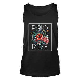 Mind Your Own Uterus Floral Flowers Pro Roe 1973 Pro Choice Unisex Tank Top - Monsterry UK