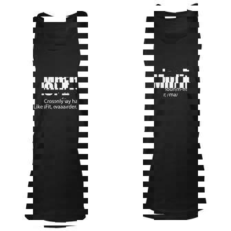 Mom Fit Like Crossfit But Waaaay Harder Graphic Design Printed Casual Daily Basic Unisex Tank Top - Thegiftio