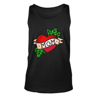 Mom Heart Tattoo Love Tshirt Unisex Tank Top - Monsterry