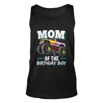 Mom Of The Birthday Boy Monster Truck Birthday Novelty Gift Unisex Tank Top - Monsterry