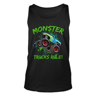 Monster Trucks Rule Tshirt Unisex Tank Top - Monsterry