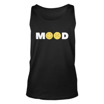 Mood Happy Sad Smiley Face Unisex Tank Top - Monsterry