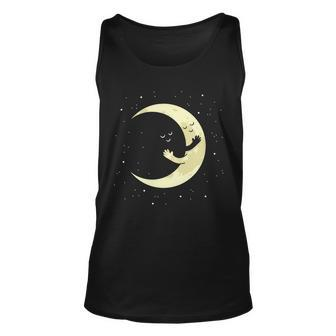 Moon Hug Sky Filled With Stars Unisex Tank Top - Monsterry CA