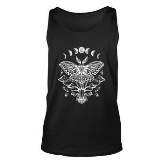 Moon Phases Luna Funny Gift Moth Black Craft Gift Tshirt Unisex Tank Top - Monsterry