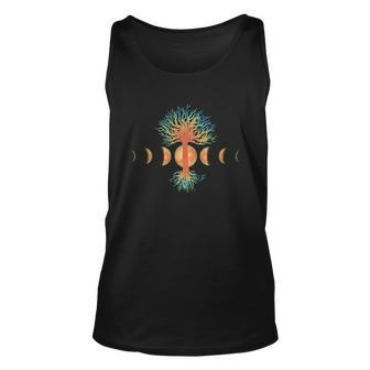 Moon Phases Tree Of Life Unisex Tank Top - Monsterry UK