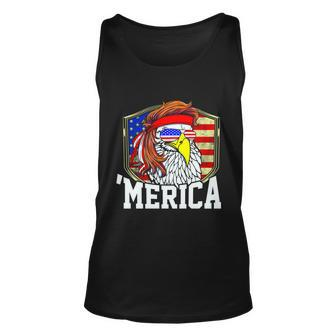 Mullet Eagle Bald Eagle Funny 4Th Of July Redneck ‘Merica Cute Gift Unisex Tank Top - Monsterry UK