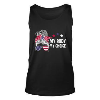 My Body My Choice Messy Bun Great Gift V2 Unisex Tank Top - Monsterry