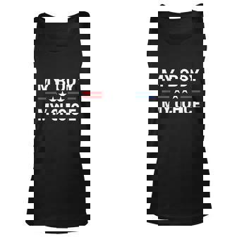 My Body My Choice Shirt With Us Flag Feminist Unisex Tank Top - Thegiftio UK