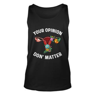 My Body Uterus Floral Hysterectomy Feminist Right Avocate Gift Unisex Tank Top - Monsterry