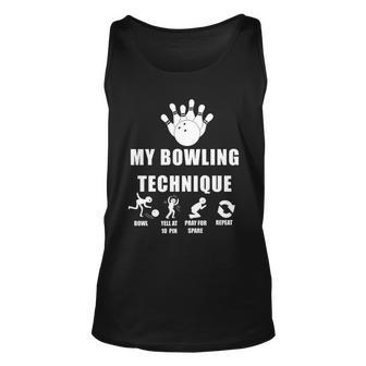 My Bowling Technique Unisex Tank Top - Monsterry AU