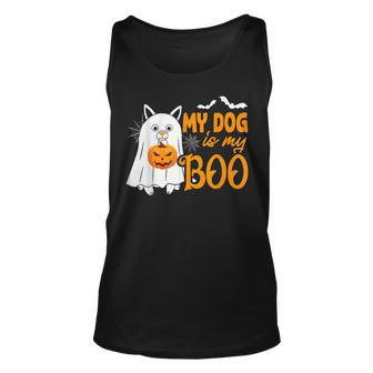 My Dog Is Boo Funny Dog Owner Ghost Halloween Cute Men Women Tank Top Graphic Print Unisex - Thegiftio UK