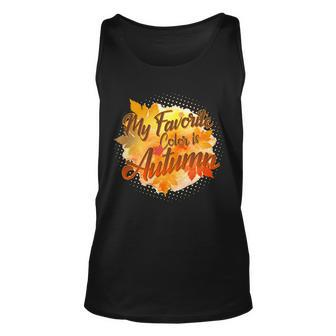 My Favorite Color Is Autumn Graphic Design Printed Casual Daily Basic Unisex Tank Top