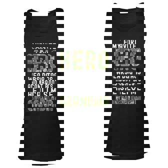 My Favorite Hero Wears Combat Boots-Proud Army Grandma Army Unisex Tank Top - Thegiftio