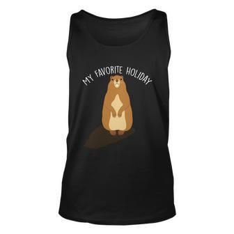 My Favorite Holiday Groundhog Day Unisex Tank Top - Monsterry CA