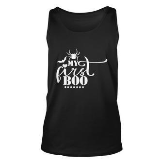 My Firs Boo Spider Halloween Quote V2 Unisex Tank Top - Thegiftio UK
