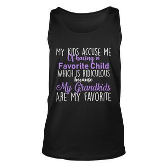 My Grandkids Are My Favorite Funny Grandparents Tshirt Unisex Tank Top - Monsterry AU