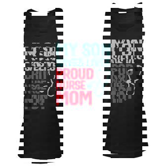 My Son Saves Lives Proud Nurse Mom Unisex Tank Top - Thegiftio