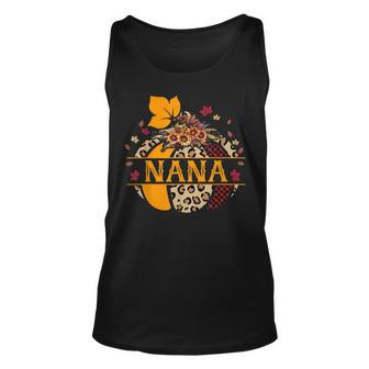 Nana Pumpkin Leopard Sunflower Halloween Unisex Tank Top - Seseable