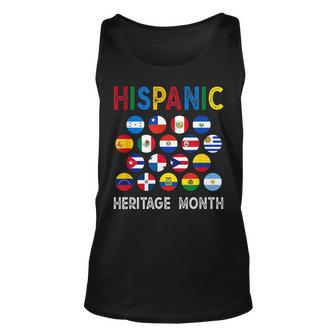 National Hispanic Heritage Month Latin Countries Flags Men Women Tank Top Graphic Print Unisex - Thegiftio UK