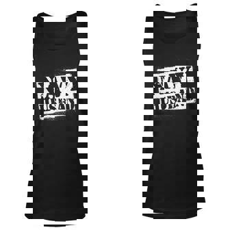 Navy Husband Military Stamp Graphic Design Printed Casual Daily Basic Unisex Tank Top - Thegiftio